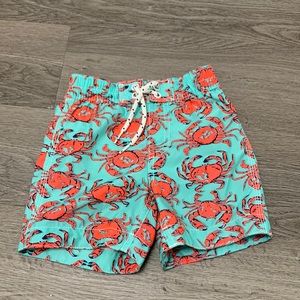 Gap boys infant bathing suit - aqua tide with coral crabs - 18-24 months